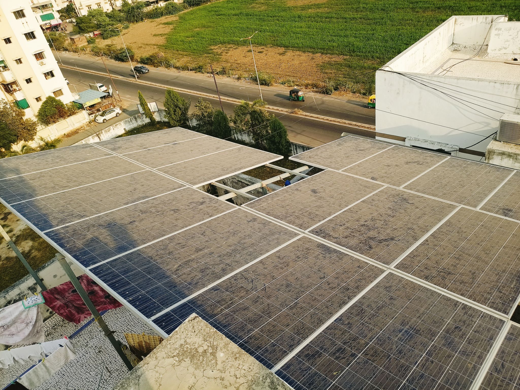 Before and After Solar Panel Cleaning Comparison